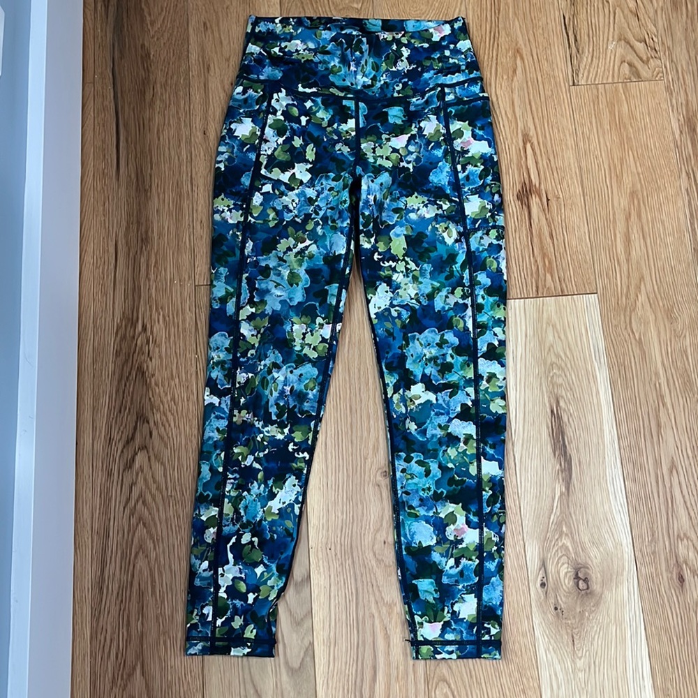 Floral High-Waisted 7/8 yoga pants